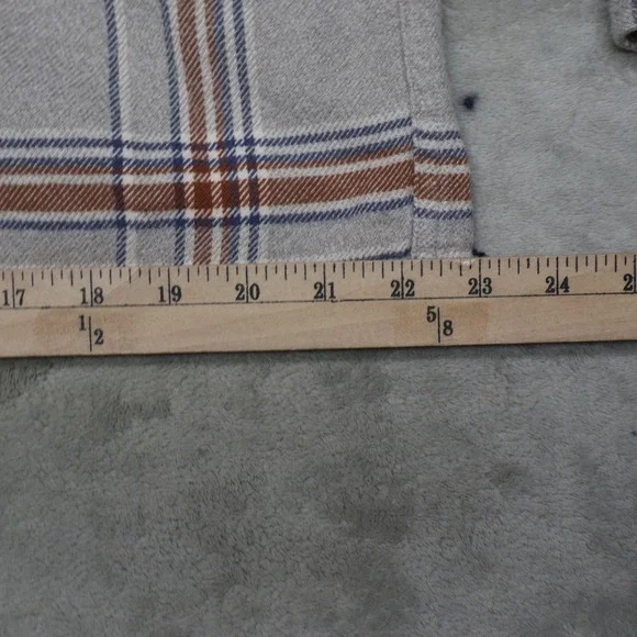 Patagonia Shirt Mens Medium Brown Plaid Long Sleeve Fjord Flannel Organic Cotton - Picture 9 of 12